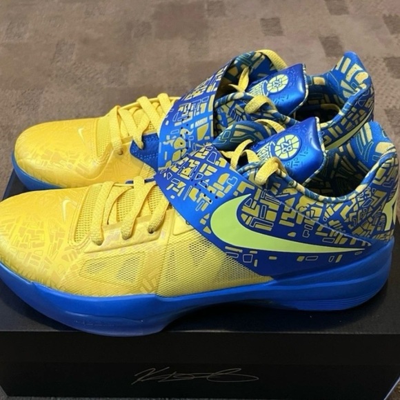 Nike Zoom KD 4 Scoring Title 2025 Blue Lemon Twist FZ5916-400 NBY Mens Size 11 - Picture 10 of 10
